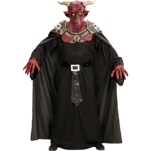 Widmann - Duivel Kostuum - Inferno Duivel Middenaarde - Man - Rood, Zwart - One Size - Halloween - Verkleedkleding