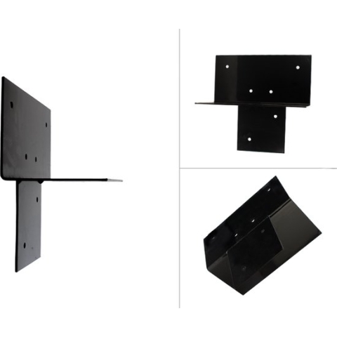 Pergola Verlenging Zwart Gecoat voor 20 x 20 cm palen open model | Per Stuk