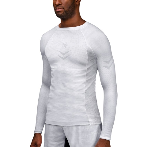 Hayabusa Arrow Ranked Long Sleeve Rashguard - Wit - maat S