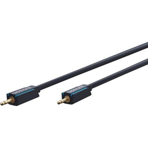 Clicktronic Jackplug Audio Aansluitkabel [1X Jackplug Male 3.5 Mm - 1X Jackplug Male 3.5 Mm] 5 M Blauw Vergulde Steekcontacten