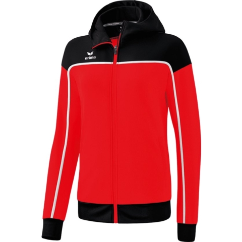 ERIMA Change Trainingsjack Met Capuchon Dames Rood-Zwart-Wit Maat 42