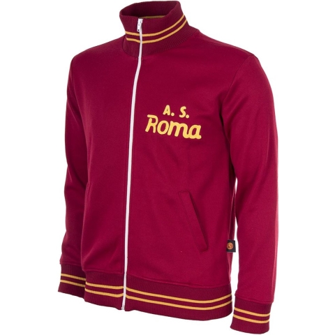 COPA - AS Roma 1974 - 75 Retro Voetbal Jack - L - Rood