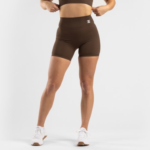 ZEUZ Legging kort - Vrouw - Fitness & CrossFit - Maat L - Bruin