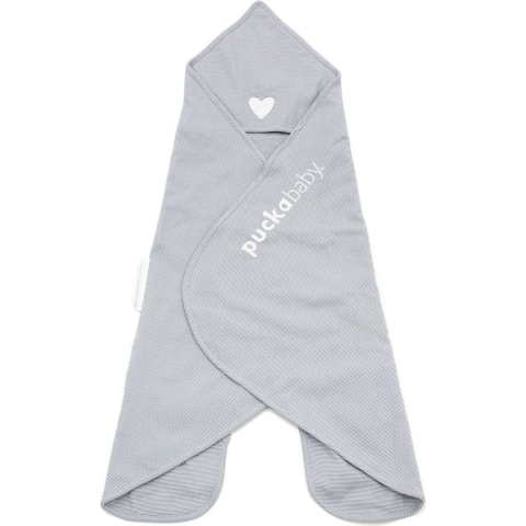 Puckababy Gogo Newborn Wikkeldeken (0-7m) - Grey Stripe