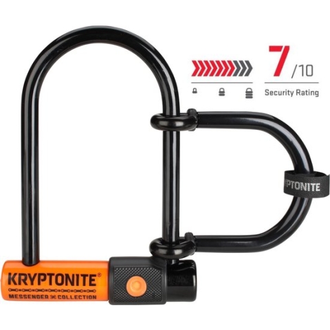 Kryptonite Beugelsot Messenger Mini+ 9,5 X 16,5 Cm Zwart/oranje