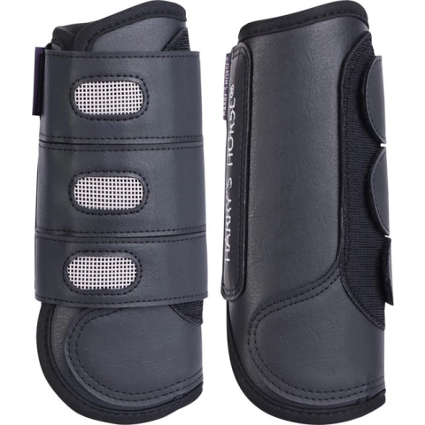 Harry's Horse Beenbeschermers Eventing Front Zwart - l
