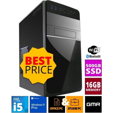 Intel Compleet PC | Intel Core i5 | 16 GB RAM | 500 GB SSD | Windows 11 Pro