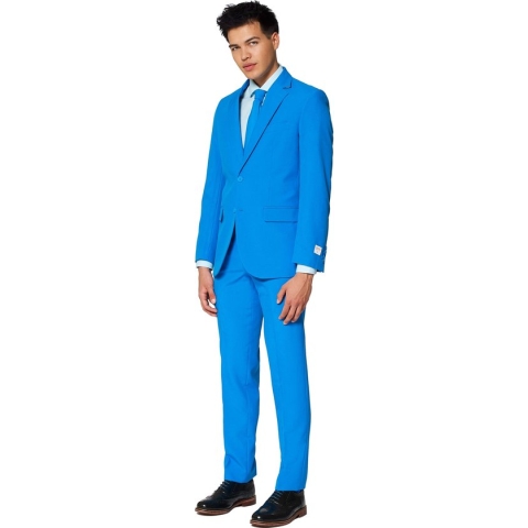 OppoSuits Blue Steel - Mannen Kostuum - Blauw - Feest - Maat 46