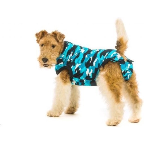 Suitical Recovery Suit Hond: Maat M - Blauw camouflage