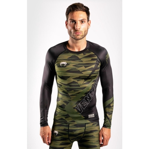 Venum Contender 5.0 Rashguards L / S Khaki Camo maat XXL
