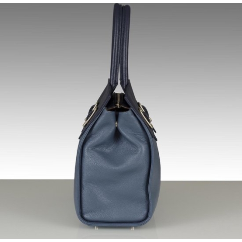 BELUCIA B-ARTIKEL OVADA Dames Handtas Large Kalfsleer Bicolor Blauw