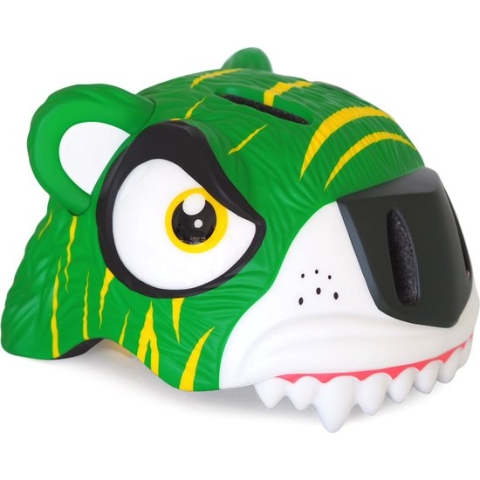 Crazy Safety - Kinderfietshelm - Groene Tijger - S/M - 49-55 cm verstelbaar