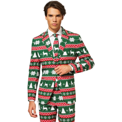 OppoSuits | Festive Green | Mannen Kostuum | Groen | Kerst | Maat 48