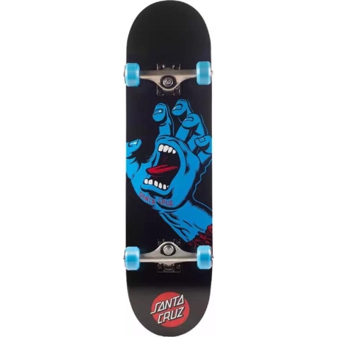 Santa cruz Screaming Hand skateboard complete zwart