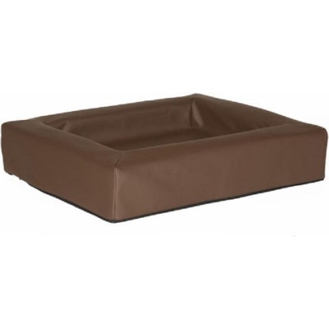 Topmast Loungemand Hondenmand Hondenbed kunstleer opstaande rand-Bruin 85x70cm