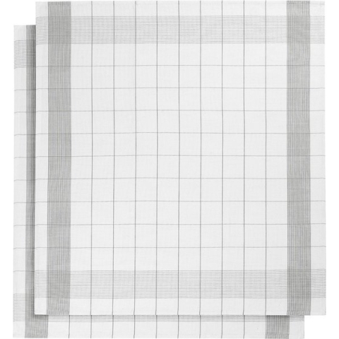 set van 6 keukenhanddoeken - De Witte Lietaer - kleur wit/grey