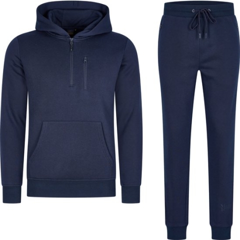 Mario Russo Trainingspak Achilles - Huispak - Joggingpak - Hoodie - Navy - XL