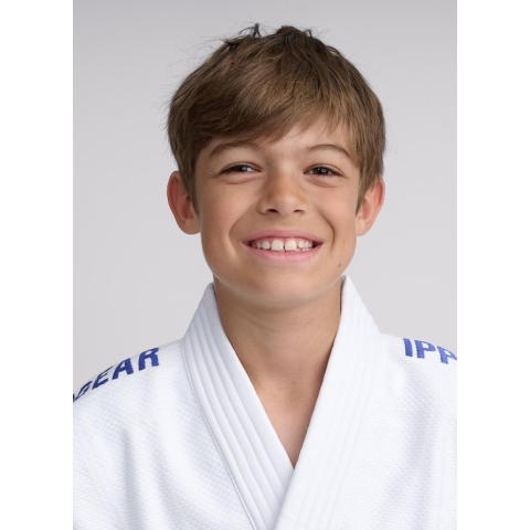 Ippon Gear NXT jeugd judopak nieuw blauw logo (Maat: 150)