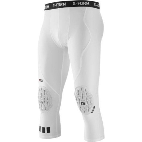 G-Form Pro 3/4 Compressie Broek Met Pads Heren - Wit | Maat: S