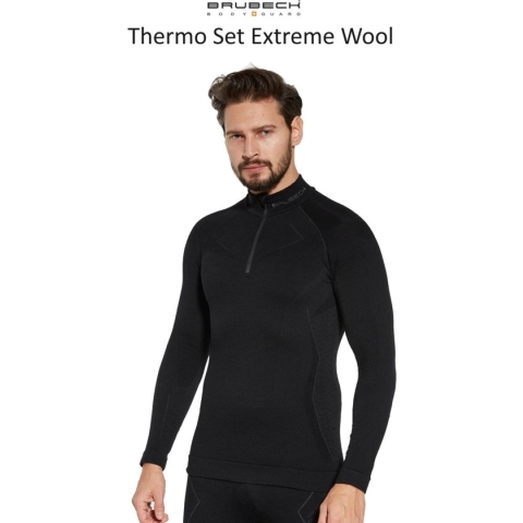 Brubeck Heren Thermo Set - Extreme Merino Wol - Zwart L