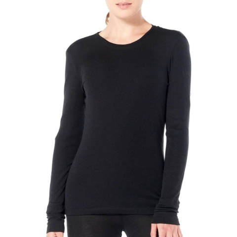 Icebreaker 175 Everyday LS Crewe Dames Thermoshirt - Black - S