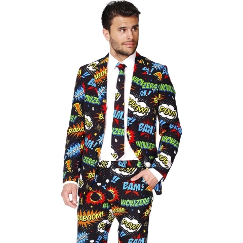 OppoSuits Badaboom - Mannen Zomer Kostuum - Gekleurd - Carnaval - Maat 48