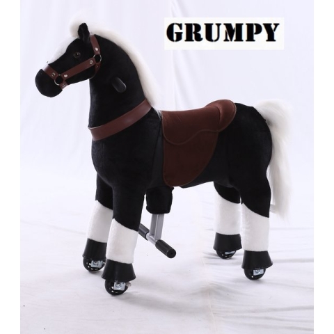 Kids-Horse Rijdend Speelgoed Paard - Grumpy TB-2003S - Zwart