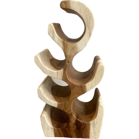 AnLi Style Wijnrek Suar hout 6 flessen - 50cm