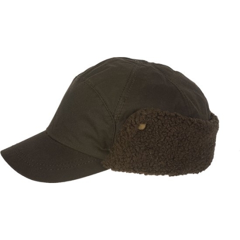 Hatland Timber Waxed Cotton - winterpet - gewaxed - oorkleppen - bruin - maat L