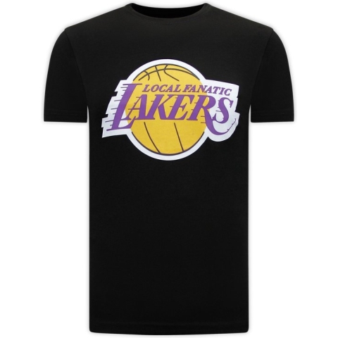 Lakers Print Heren T-shirt - Zwart