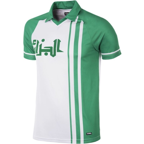 COPA - Algerije World Cup 1982 Retro Voetbal Shirt - M - Wit; Groen