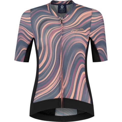 Rogelli Lynn Fietsshirt - Korte Mouwen - Dames - Koraal, Grijs - Maat M