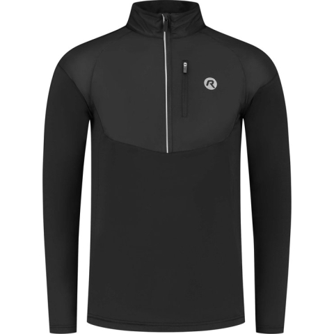 Rogelli Essential Windblock Hardloopshirt - Lange Mouwen - Heren - Zwart - Maat 2XL