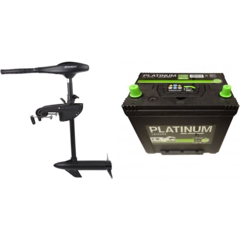 Fluistermotor 48LBS + 110ah accu