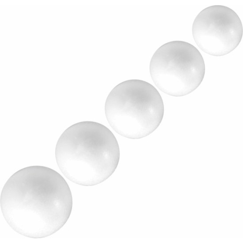 Combie set piepschuim ballen/bollen 100x stuks in 5 formaten - 4/5/6/7 en 8 cm - Vormen/figuren