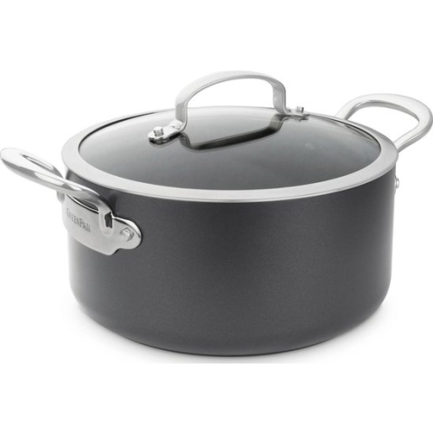 Greenpan Barcelona Keramische Soeppan - 24 cm - met glazen deksel