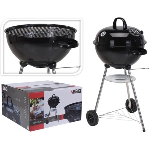 BBQ Houtskool ø47 cm | Barbeceu met wielen, thermometer & luchtrooster