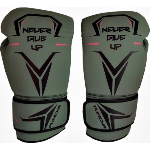 PunchR™ Never Give Up Bokshandschoenen Groen Zwart 12 OZ