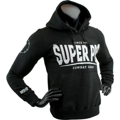 Super Pro Hoody S.P. Logo Zwart/Wit Extra Large
