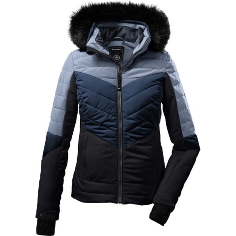 Killtec dames ski jas - ski-jas dames - 37577 - blue/navy/zwart - maat 40