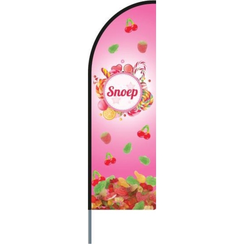 Beachflag - Snoep - Beachflag inclusief mast - Horecavlaggen.nl