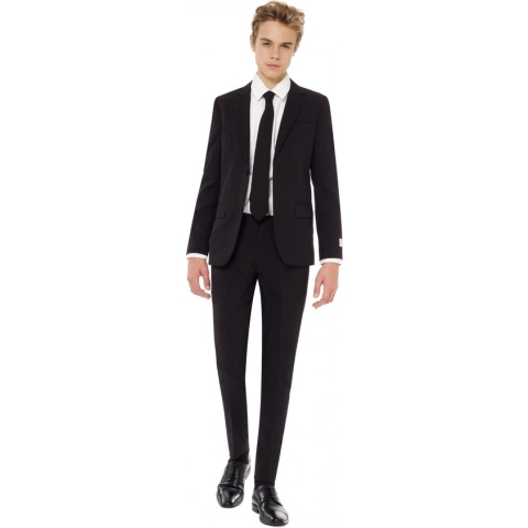 OppoSuits Black Knight - Jongens Kostuum - Zwart - Feest - Maat 146/152