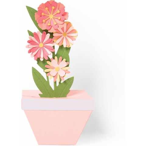 Sizzix Thinlits Snijmal - Pop-Up Plantenpot - 9 stuks