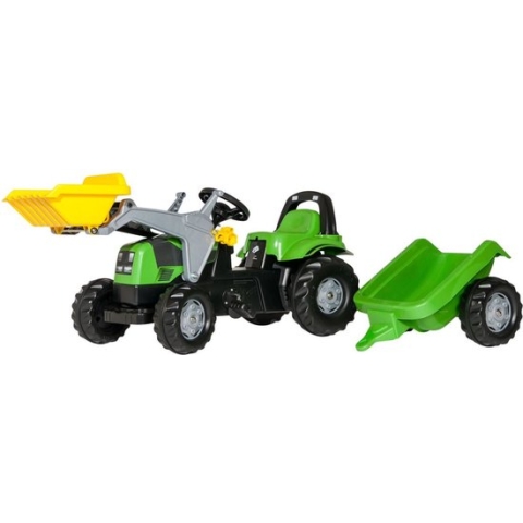 Rolly Toys RollyKid - Traptractor met Frontlader en Aanhanger