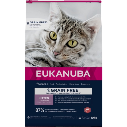 Eukanuba Kat Kitten Graanvrij Zalm 10 kg