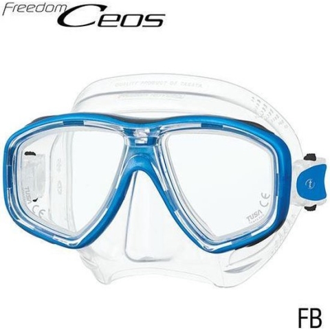 TUSA Snorkelmasker Duikbril Ceos - M-212-FB - transparant/blauw