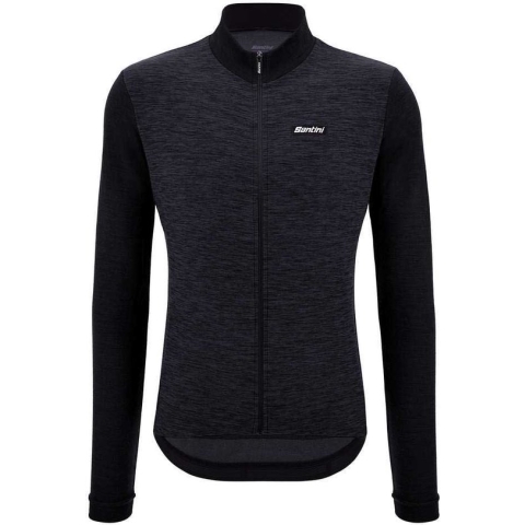 Santini Pure Jersey Met Lange Mouwen Zwart 2XL Man