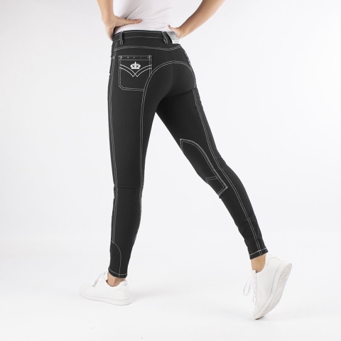 Epplejeck Rijbroek Sparkle Kids Zwart - 146