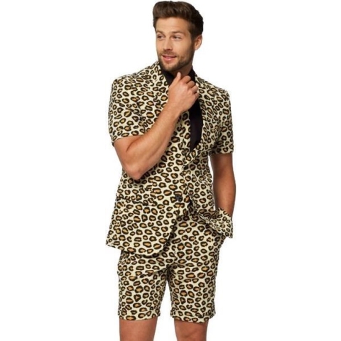 OppoSuits The Jag - Mannen Zomer Kostuum - Beige - Feest - Maat 56