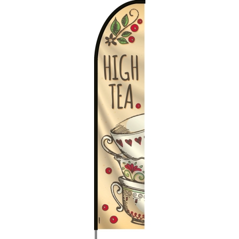 Beachflag - High Tea - Vlag + Hengelsysteem + Draagtas - Actievlag.nl